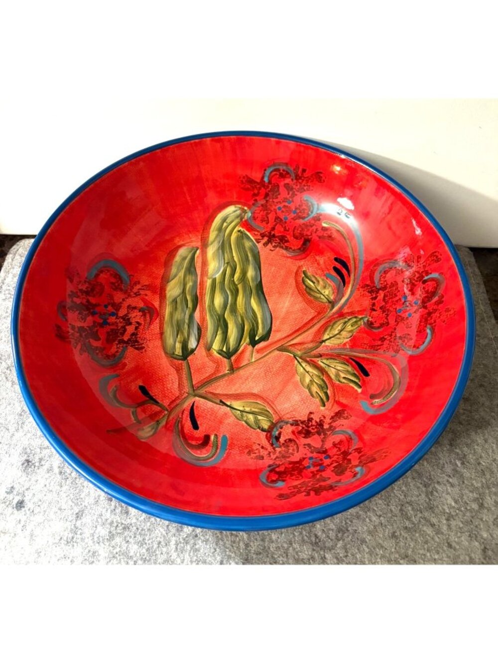 Certified International Jalapeno Pepper Design 13" Bowl   # 3391
